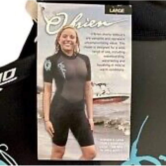 New Nwt Oâbrien Shorty Black Purple Wetsuit Short Sleeve Med Neoprene